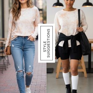 Old Navy Orange and Cream Tie-Dye Shirt